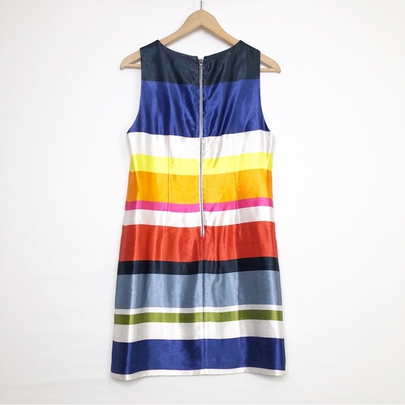 Alice and Olivia Colorful Striped Color blocked Sleeveless Dress - Picture 2 of 11